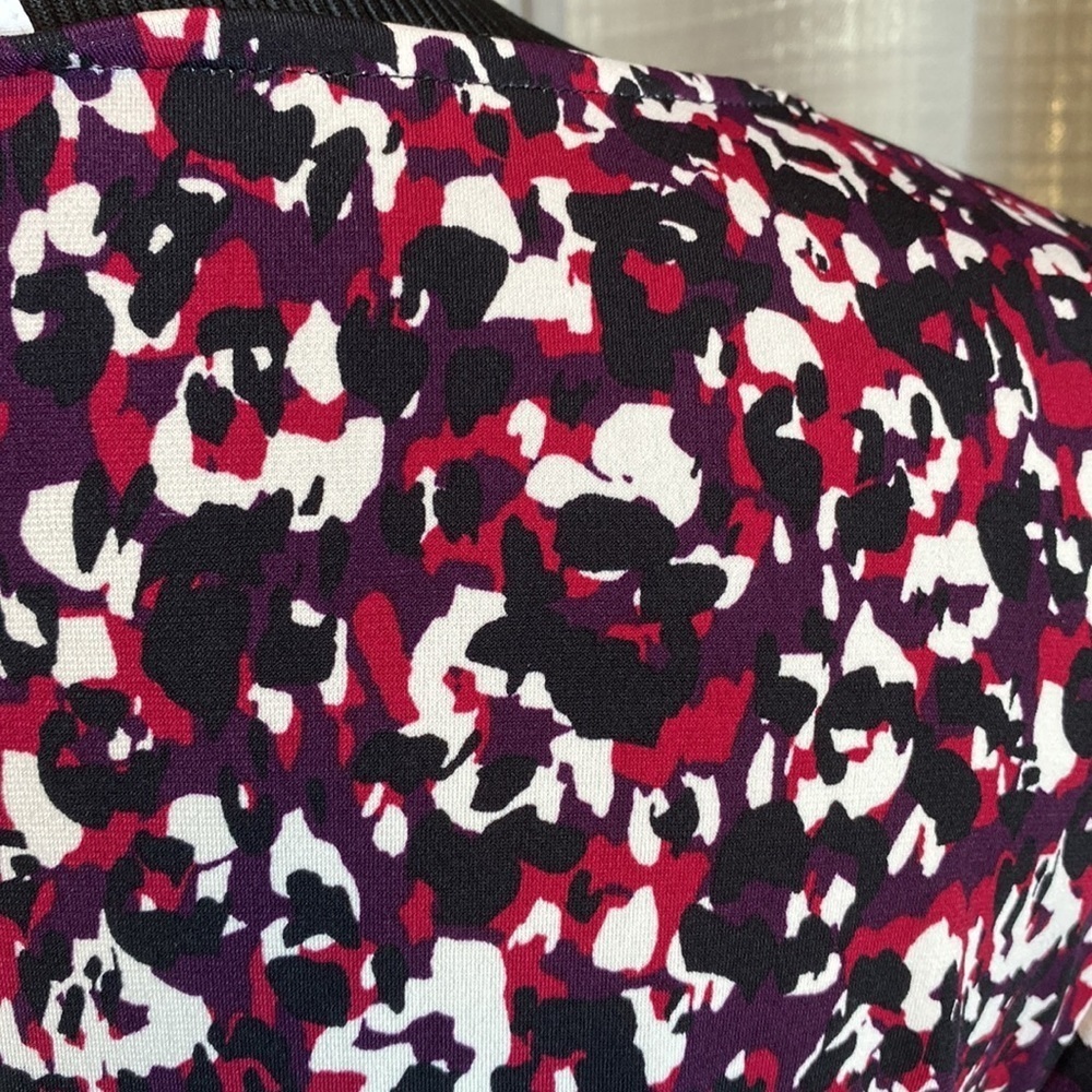 Calvin Klein Women’s Top Black Red Purple White Gold Accents sz L NWT - Picture 4 of 7